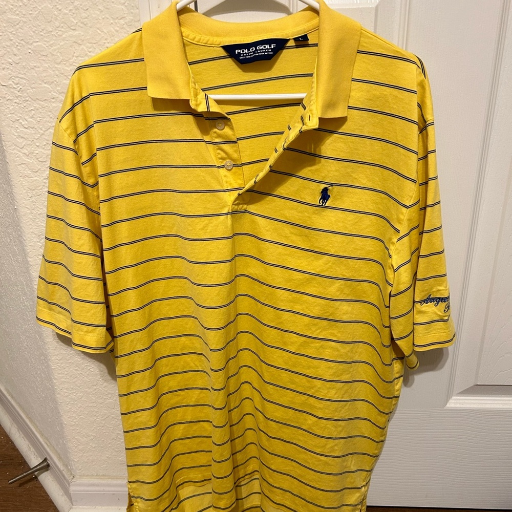 Men’s Polo Ralph Lauren Polo Golf shirt (Large) yellow Augusta Pines